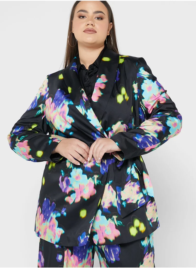 River Island Plus Floral Woven Jacket