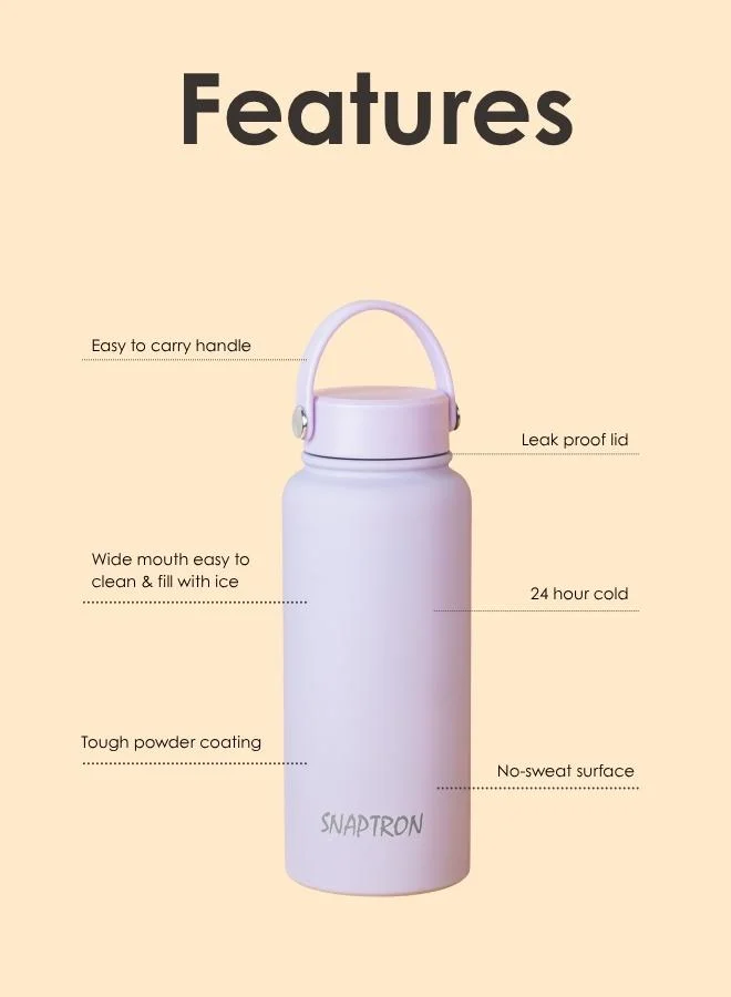 Casa Quesera  SNAPTRON® Wide mouth 1000ml Insulated Sports Water Bottle – Large Capacity, Portable, Leakproof with Anti-Slip Bottom  | Best Price UAE