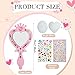 Liliful 12 Pack Princess Foam Mirror Kits Decorate Your Own Princess Mirrors Party Supplies Unbreakable Crafts for Party Favors Birthday DIY Decorations CutePinkBlue - Image 4