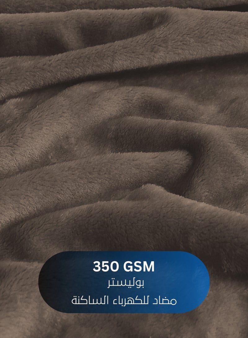 Master Home Textile Lightweight Velvet Blanket, Mora Series, 350GSM, Double Size 260 x 240 cm, Extra Soft All Season Fleece Blanket, Bed And Sofa Blanket - Image 2