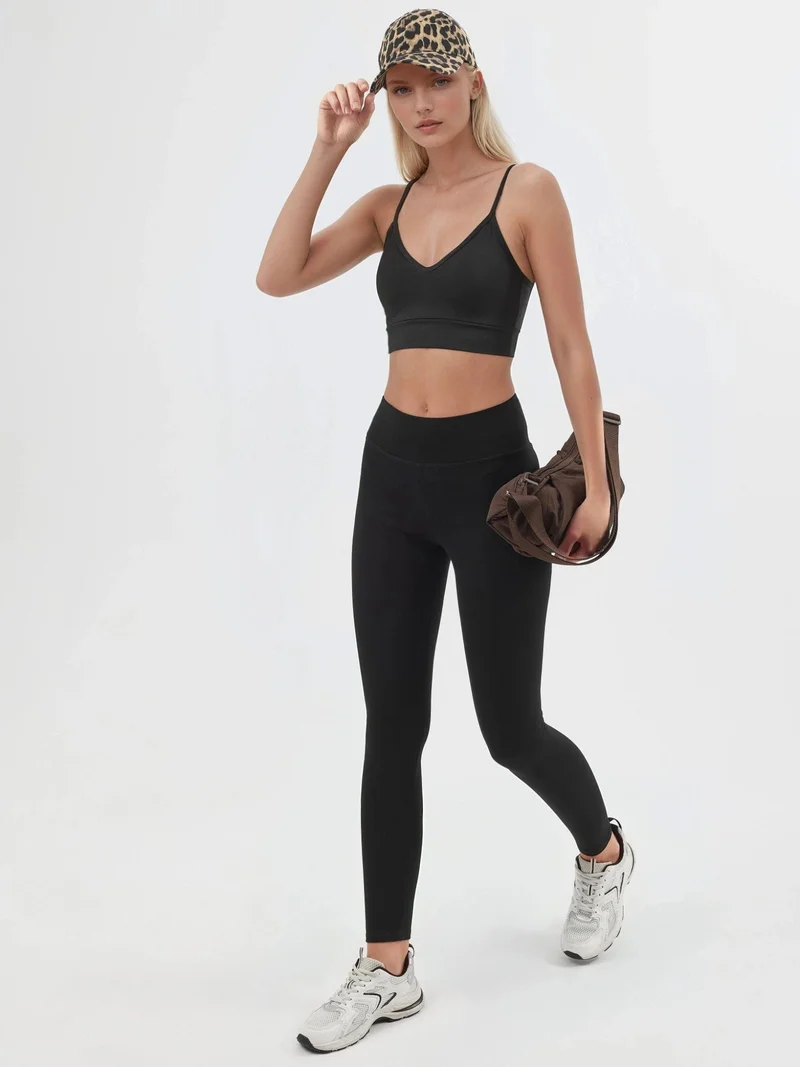 Busem Black BUSEM High Waist Pull-On Skinny Leggings for Women | Best Price UAE