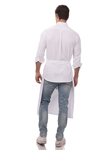 Chef Works Unisex Bistro Chef Apron, White, One Size - Image 3