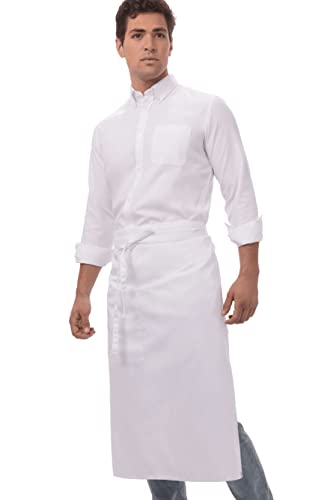 Chef Works Unisex Bistro Chef Apron, White, One Size - Image 1