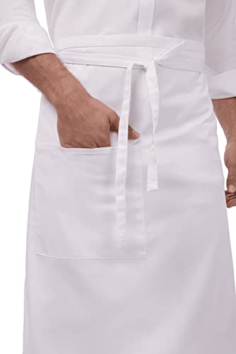 Chef Works Unisex Bistro Chef Apron, White, One Size - Image 5
