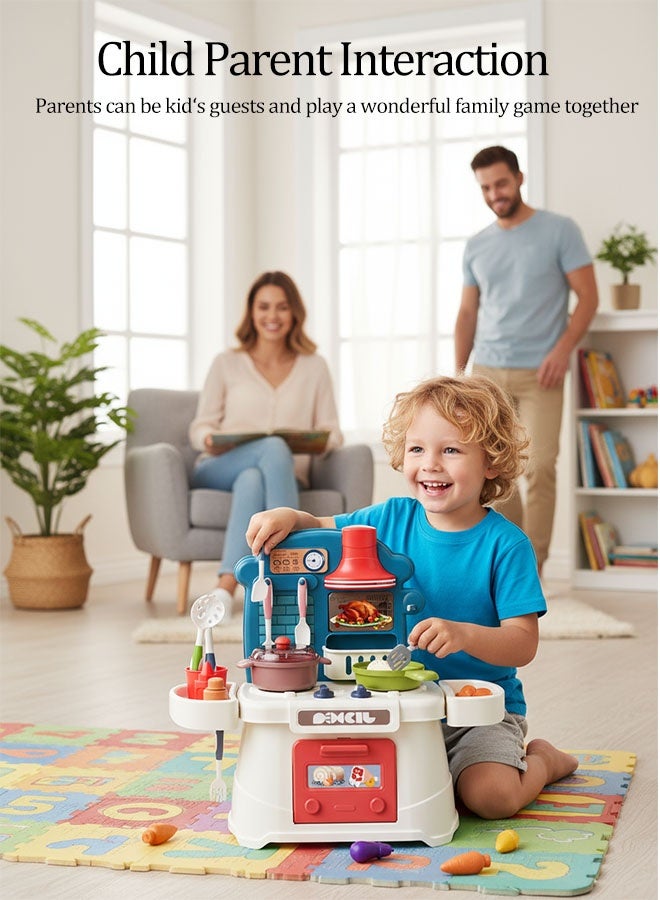 مجموعة ألعاب المطبخ، لعبة مطبخ للأطفال، مجموعة ألعاب مطبخ خفيفة الوزن للأطفال الصغار للبنات والأولاد، مجموعة مطبخ صغيرة للطهي الحقيقي، تصميم قابل للفصل، ألعاب مطبخ للأطفال مع طعام وسكين ووعاء، مجموعة ألعاب منزلية منزلية، مجموعة ألعاب مطبخ صغيرة للأعمار من 3 إلى 6 سنوات. - Image 4