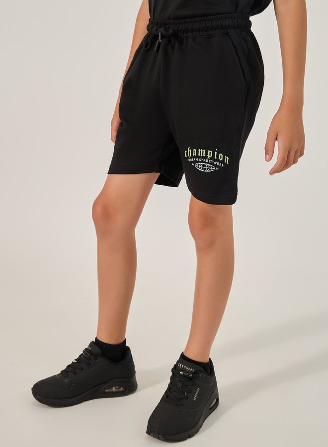 Styli شورتات بخصر مرن مطبوعة مع حبل سحب - Image 1