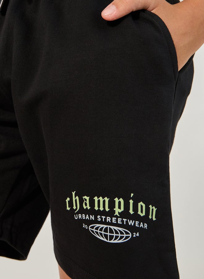 Styli شورتات بخصر مرن مطبوعة مع حبل سحب - Image 3