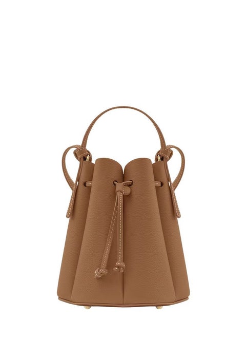 Polene Number Eight Edition Textured Camel Bucket Crossbody Bag