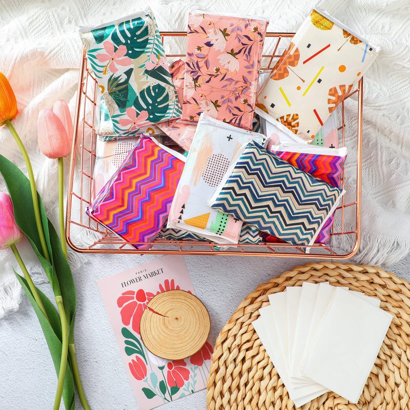 Geyee 24 Packs Travel Size Tissue Pocket Slim Pack Facial 3 Ply Wallet Size Pocket Tissues for Travel Wedding Party Favors, 6 Styles(Geometry) - Image 3