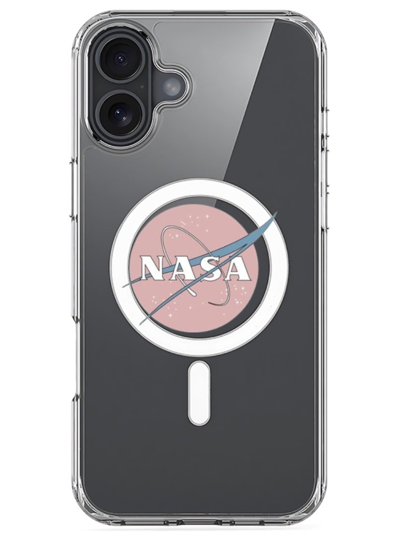 Theodor iPhone 16 Magsafe Magnetic Case Compatible with Wireless Charging, Shockproof Phone Bumper Cover - Nasa Pink - Image 1