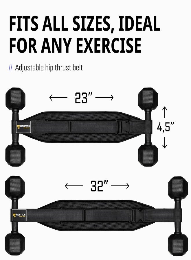 FIGHTECH Exercise Hip Thrust Belt with Slip-Resistant Padding - Easy to Use with Dumbbells, Kettlebells, or Plates - Protects Your Hips for Gym, Home Workouts, or On the Go (Black) - Image 5