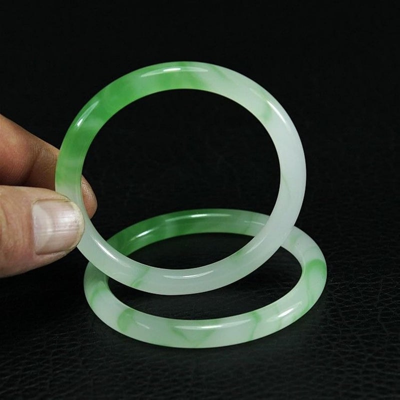 Natural Jade Bangle Women Gifts Men Jadeite Bangles Jades Stone Bracelets Accessories Jewellery (Gem Color : 63mm) - Image 2