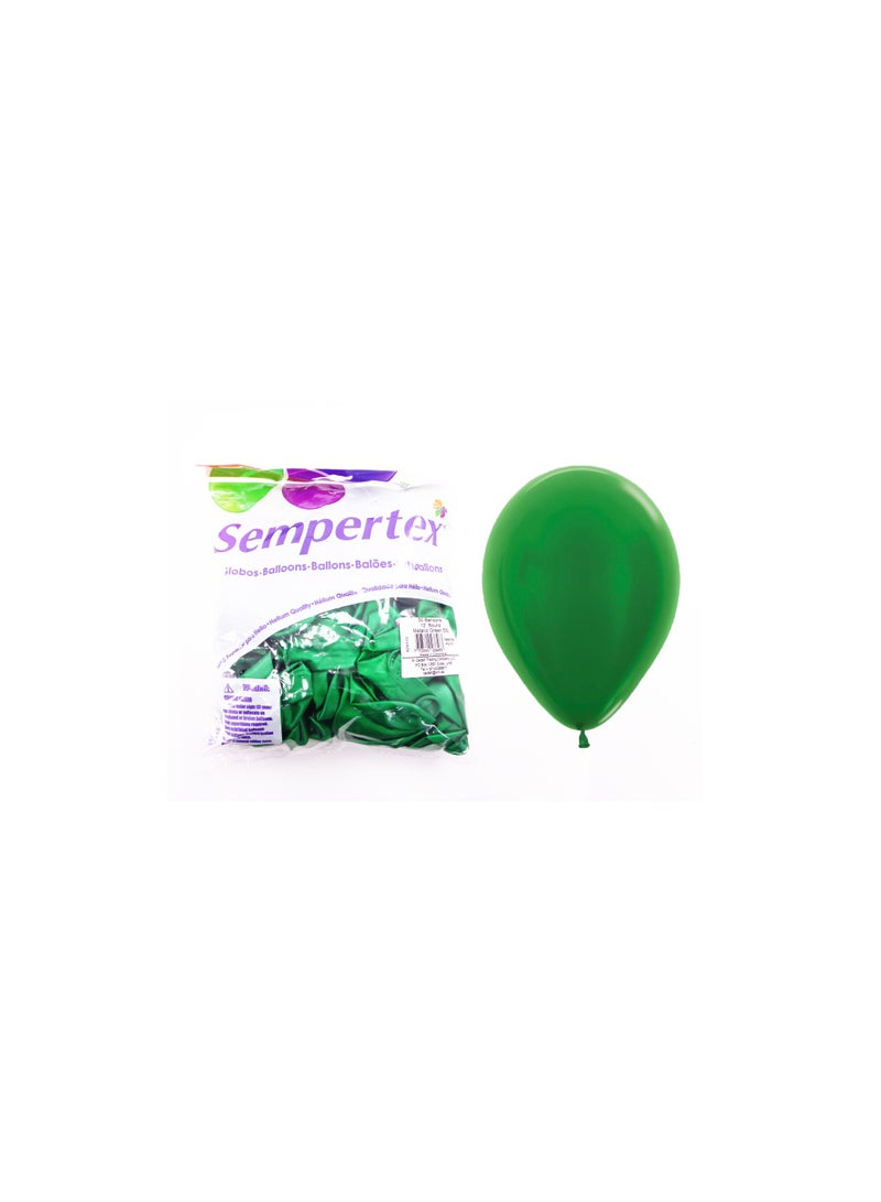 Sempertex 12-Inch Latex Balloons Metallic Green - Pack of 50 Pieces - Image 3