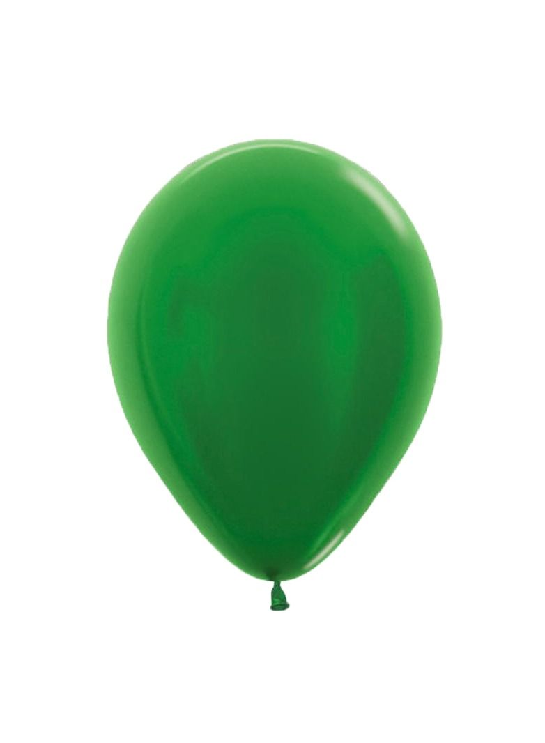 Sempertex 12-Inch Latex Balloons Metallic Green - Pack of 50 Pieces - Image 1