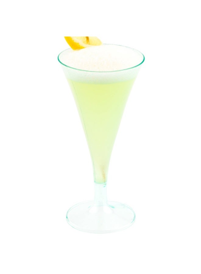 Restaurantware كؤوس مارتيني بلاستيكية قابلة للتصرف سعة 3 أونصات، 100 كوب مارتيني بلاستيكي صغير - مشروبات، للحفلات أو تقديم الطعام، كؤوس مارتيني بلاستيكية صغيرة بلون البحر الأخضر، لتقديم الكوكتيلات، المقبلات، أو الحلويات - Image 2