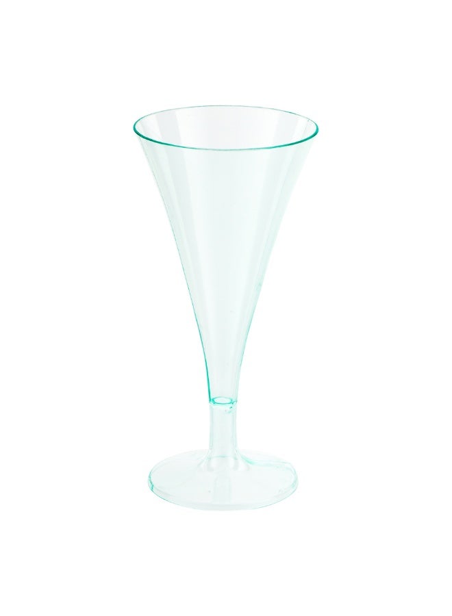 Restaurantware كؤوس مارتيني بلاستيكية قابلة للتصرف سعة 3 أونصات، 100 كوب مارتيني بلاستيكي صغير - مشروبات، للحفلات أو تقديم الطعام، كؤوس مارتيني بلاستيكية صغيرة بلون البحر الأخضر، لتقديم الكوكتيلات، المقبلات، أو الحلويات - Image 1