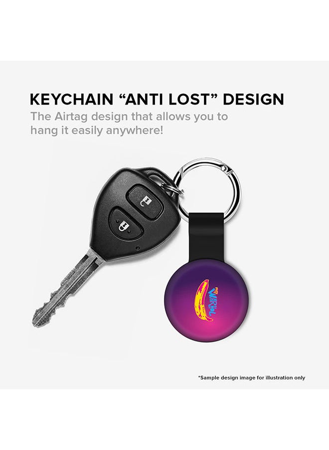 Stylizedd - Airtag Case Metal Key Ring with Tough Case for Apple Airtag cover - Curvy Blue - Image 1
