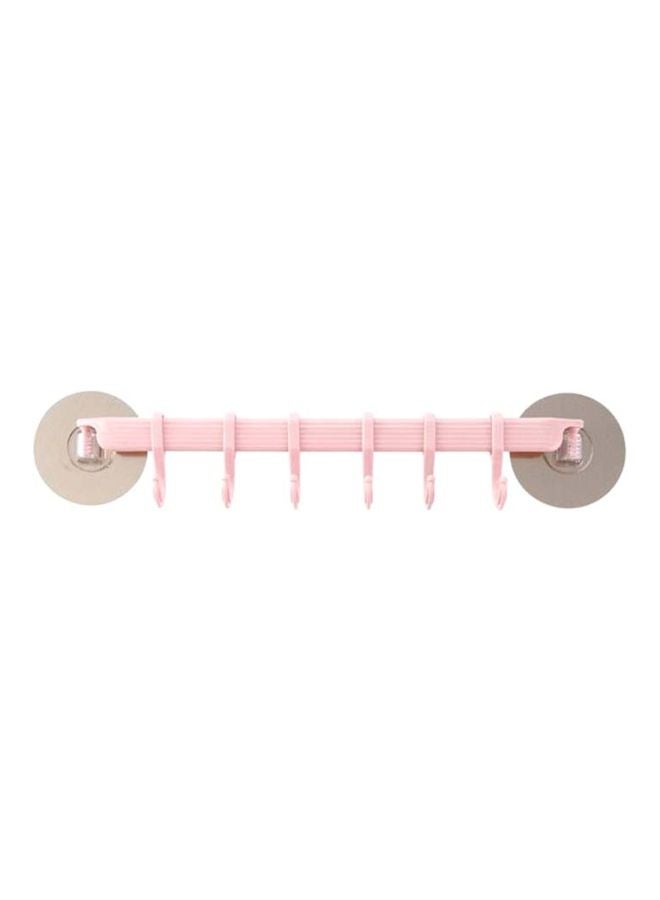 Loquat Six Row Hook Hanger Pink 37x7centimeter - Image 1