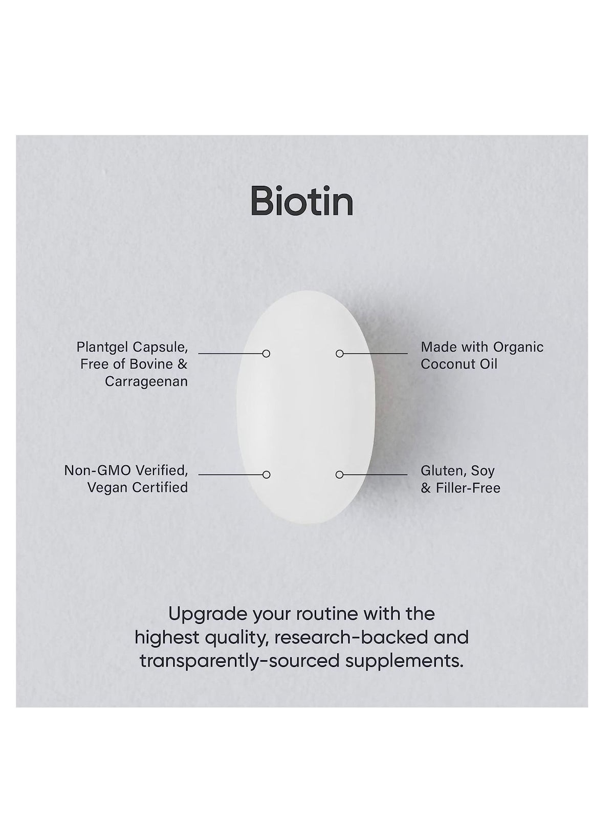 Biotin Supports Hair And Skin Made With Coconut Oil 10,000 Mcg, 120 Veggie Softgels