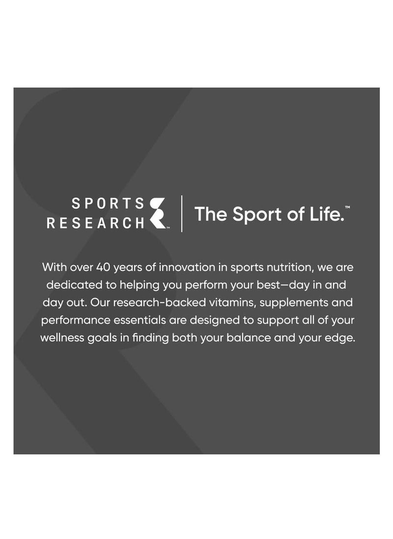 SPORTS RESEARCH - Biotin Supports Hair and Skin Made with Coconut Oil 10,000 mcg, 120 Veggie Softgels - Image 1