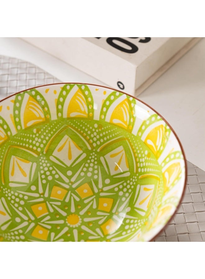 GOLD MANTIS Set of 4 Multi-Pattern Ceramic Bowls – 6.25 Inch  and White Design – Microwave, Dishwasher, Oven Safe – Ideal for Salads, Pasta, Soup – Stylish Kitchen Gift - Image 5