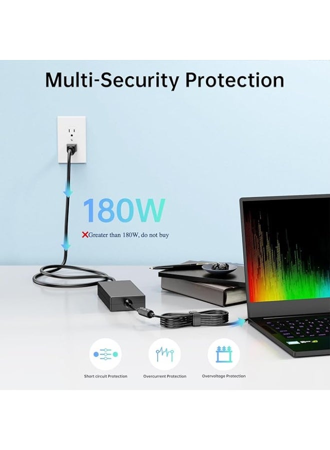 Terabyte 20V 9A 180W (4.5 3.0) Compatible Charger for Creator M16, Stealth 15M, Crosshair Sword 15 17, GF66 GF76 GL66 GL76, A17-180P4B A18-150P1A - Image 3