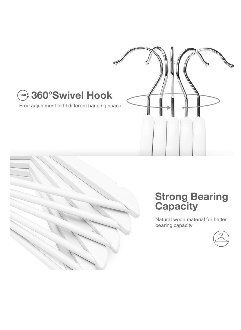 HOUSE DAY - HOUSE DAY Wooden Childrens Hangers Kids Hangers,(20 Pack) Wood Baby Hangers Nursery Hangers, 360° Swivel Hook Non Slip Coat Hanger for for Coats, Suits, Pants and Jackets. - Image 1