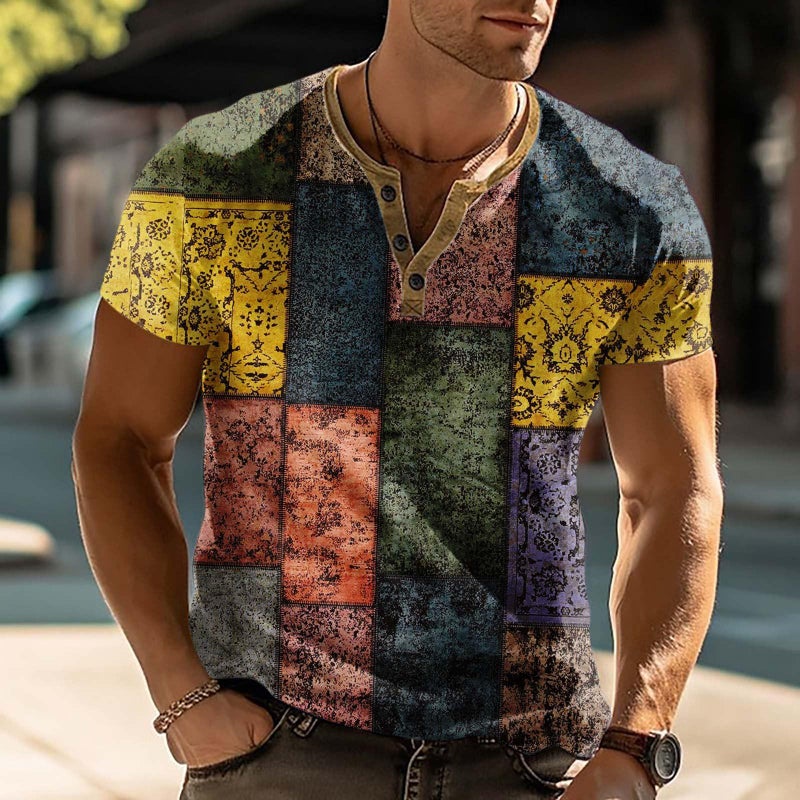 Korean Style Short-Sleeved T-Shirt Men'S Summer 2024 Loose Design Sense Niche Short-Sleeved Clothes Ins Trendy Me12 - Image 1