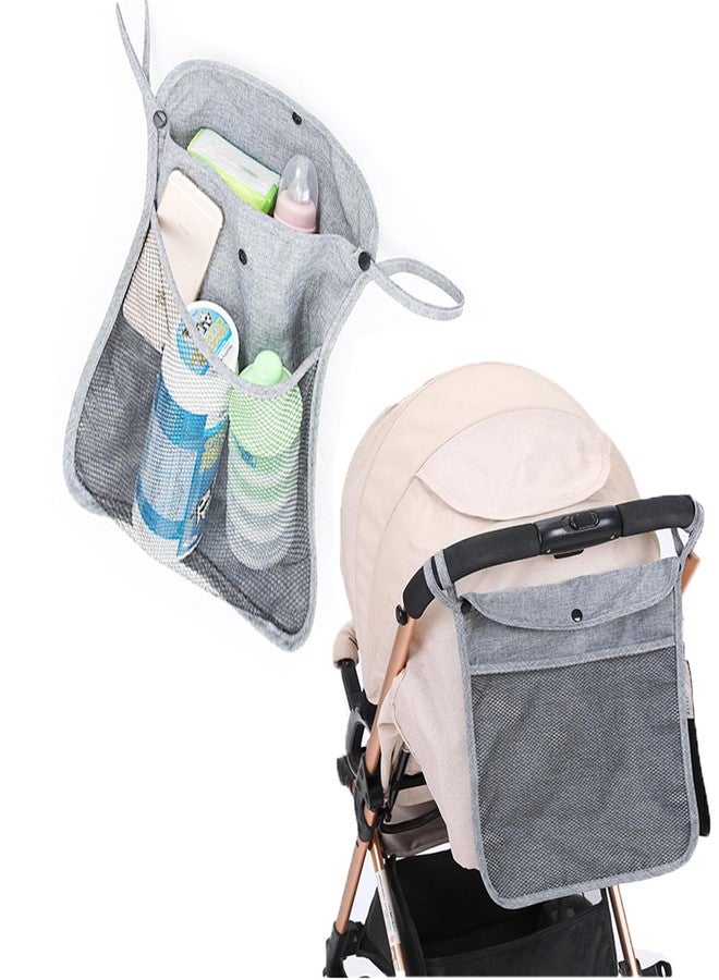 iLulala Universal Baby Stroller Organizer for Uppababy, Nuna, Britax, Doona Strollers, Stroller Mesh Bag, Adjustable Stroller Storage Caddy Accessories. (Grey) - Image 3