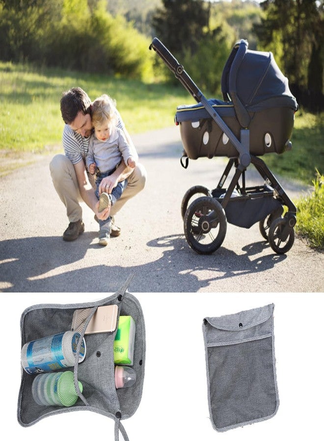 iLulala Universal Baby Stroller Organizer for Uppababy, Nuna, Britax, Doona Strollers, Stroller Mesh Bag, Adjustable Stroller Storage Caddy Accessories. (Grey) - Image 5