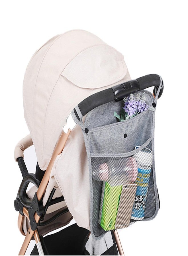 iLulala Universal Baby Stroller Organizer for Uppababy, Nuna, Britax, Doona Strollers, Stroller Mesh Bag, Adjustable Stroller Storage Caddy Accessories. (Grey) - Image 1