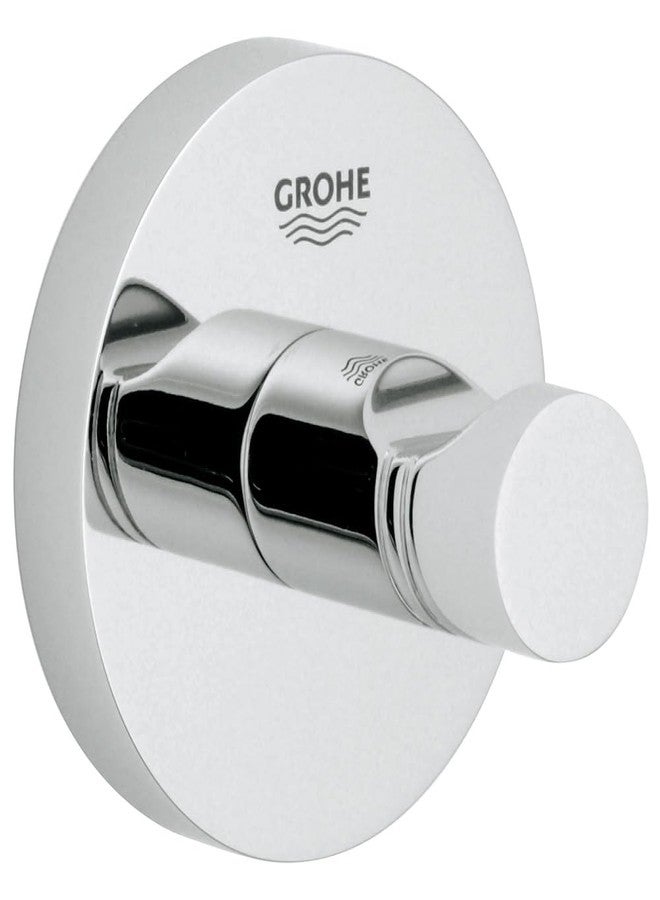 جروهي خطاف روب متعدد الاستخدامات من GROHE Essentials | يُثبت على الحائط | علاقة روب/منشفة حمام | طلاء يدوم طويلاً | إكسسوارات حمام | مصنوع من المعدن | ضمان لمدة عامين | طلاء كروم | 40364001 - Image 1