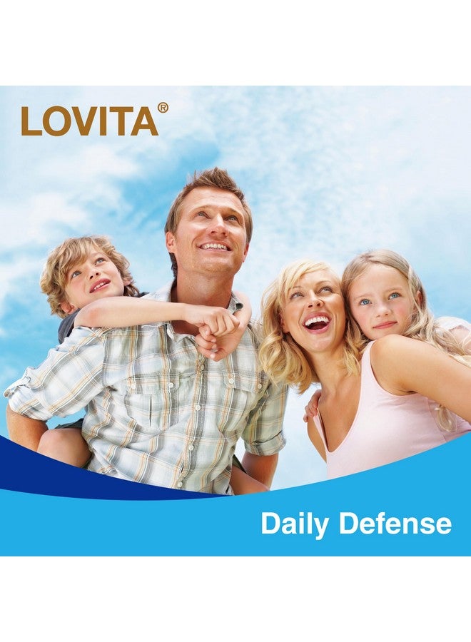 Lovita لوفيتا دعم المناعة 8 في 1 دفاع يومي، توت البلسان مع الزنك، فيتامين C&D، إشنسا، سيلينيوم، أندروغرافيز ومستخلص الجينسنغ السيبيري، 60 كبسولة نباتية - Image 5