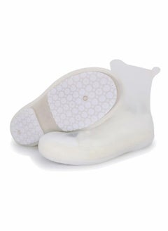 Y&D Silicone Shoe Covers, Waterproof Thickened Sole Reusable Rain Rubber Non Slip Protectors, Elastic Overshoes Elevated Galoshes for Man and Woman (XL, White)  - Image 1