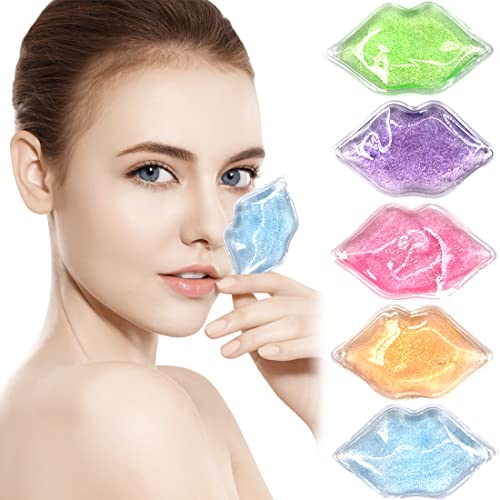 coldchill Lip and Eye Ice Pack for Injuries Mini Small Gel Ice Pack Hot and Cold Compress Reduce Pain and Swelling Dark Circles Fade Eye Relax AntiAging Lip Care Pad Gift for Girl Woman Multicolored - Image 2
