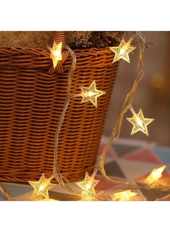Goolsky 1 قطعة أضواء خيط 20 LED أضواء خيط نجمي، صندوق بطارية مزود الطاقة أضواء خيط خيالية، حفلات الزفاف، رأس السنة، أبيض دافئ - Image 2