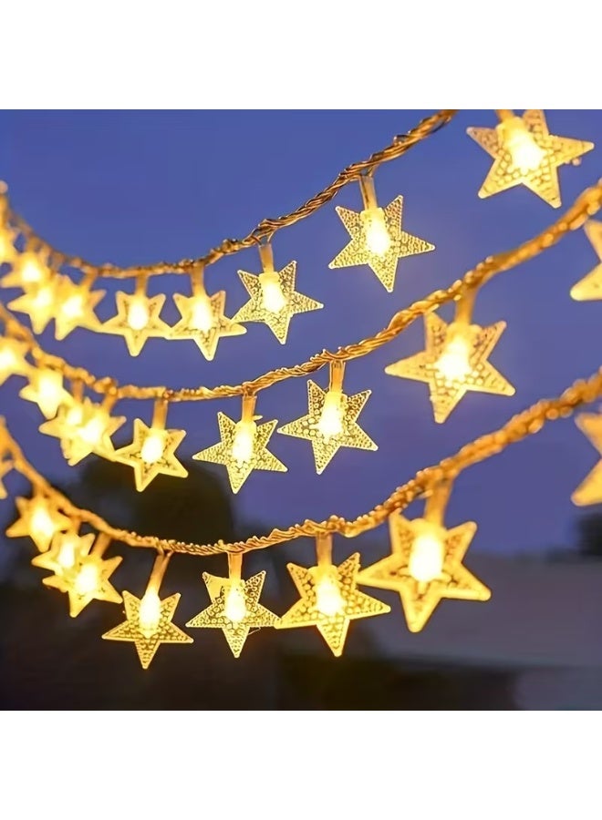 Goolsky 1 قطعة أضواء خيط 20 LED أضواء خيط نجمي، صندوق بطارية مزود الطاقة أضواء خيط خيالية، حفلات الزفاف، رأس السنة، أبيض دافئ - Image 4