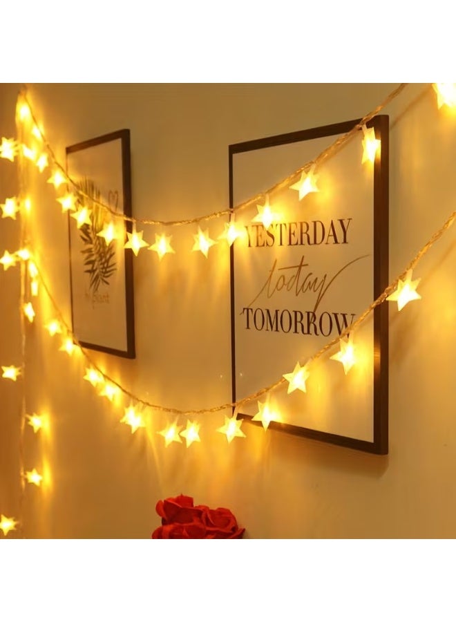 Goolsky 1 قطعة أضواء خيط 20 LED أضواء خيط نجمي، صندوق بطارية مزود الطاقة أضواء خيط خيالية، حفلات الزفاف، رأس السنة، أبيض دافئ - Image 1