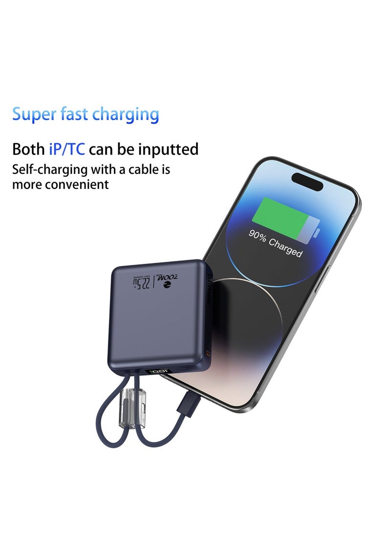 Zoom Plus ZP11B Ultra-Slim 10,000mAh IMPACTO Super Fast 22.5W Power Bank - Black - Image 3