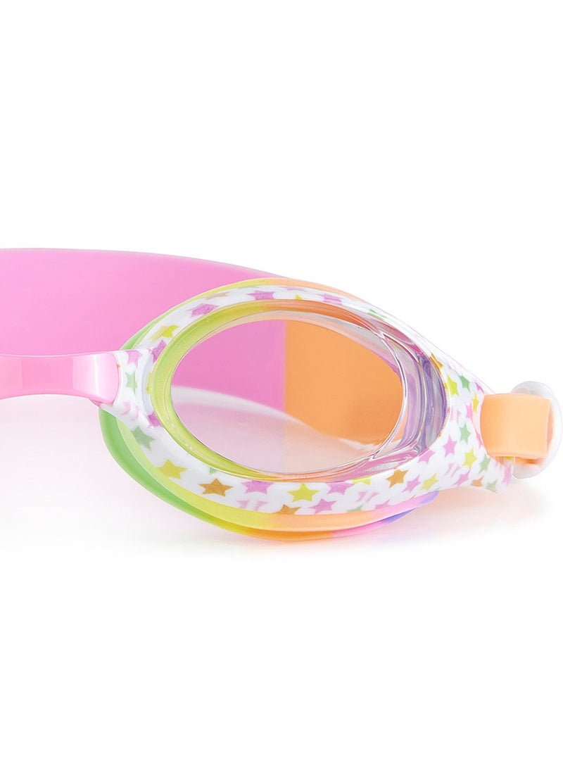 بلينج2O Aqua2ude Printed Purple Stars Swim Goggles for Kids - Ages 3+ - Anti Fog, No Leak, Non Slip, UV Protection - Hard Travel Case - Lead and Latex Free - Image 3