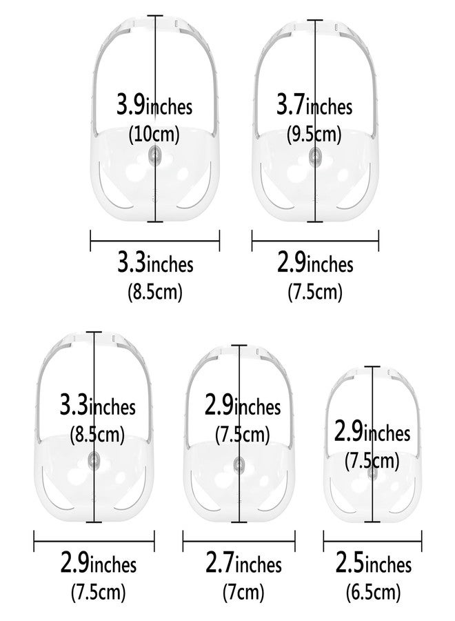 Linkidea Men's Goatee Shaving Template & Beard Guide Shaper, 5 Size Facial Hair Styling Tool with Comb, Mustache Grooming Kit (White) - Image 2
