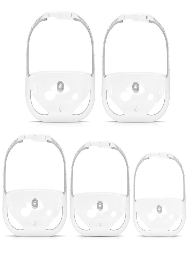 Linkidea Men's Goatee Shaving Template & Beard Guide Shaper, 5 Size Facial Hair Styling Tool with Comb, Mustache Grooming Kit (White) - Image 1