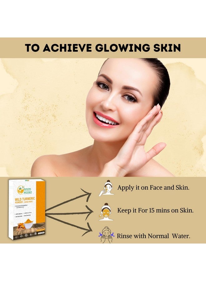 هيربس بوتيانيكا مسحوق الكركم البري من هيربس بوتانيكا، كركم كاستوري نقي 100% للوجه والعناية بالبشرة والجمال المنزلي - مسحوق طبيعي لعلاج حب الشباب والبقع الداكنة وفرط التصبغ، عبوة قابلة لإعادة الإغلاق، 5.3 أونصة - Image 5