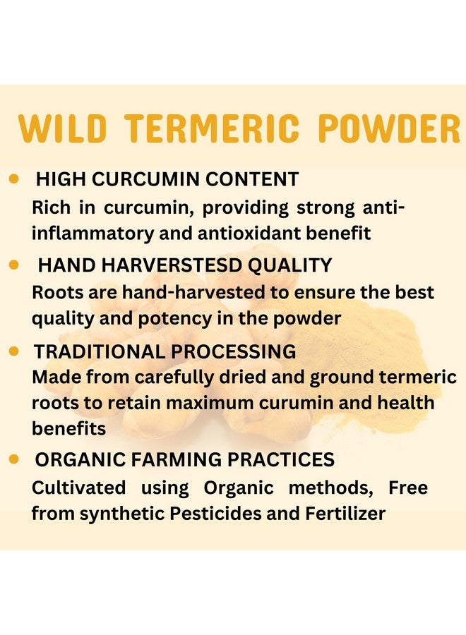 هيربس بوتيانيكا مسحوق الكركم البري من هيربس بوتانيكا، كركم كاستوري نقي 100% للوجه والعناية بالبشرة والجمال المنزلي - مسحوق طبيعي لعلاج حب الشباب والبقع الداكنة وفرط التصبغ، عبوة قابلة لإعادة الإغلاق، 5.3 أونصة - Image 2