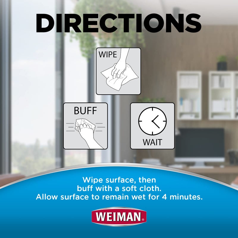 Weiman Electronics & Screen Disinfecting Wipes - Safely Clean and Disinfect Your Phone, Laptop, Keyboard, Tablets, Lens, Wipe, Glasses Cleaner, 30 Count, 2 Pack with MicroFiber Towel - Image 4