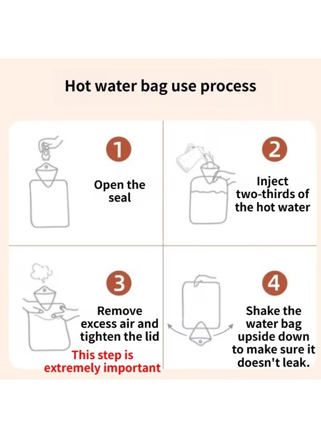 Cute cartoon design hot water bottle - for everyday use and multi-shaped heating (2 pieces) - Image 5