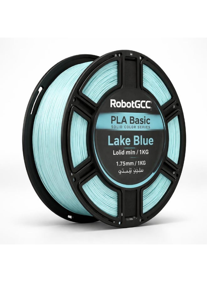 robotgcc PLA Basic Lake Blue 1.75mm 3D Printing Material 1KG Spool for FDM 3D Printer Smooth Extrusion Stable Diameter Low Warping Strong Layer Adhesion Easy Print High Precision Consistent Flow Prototyping DIY Projects Educational Use Reliable Performance 3D Printing Material - Image 1