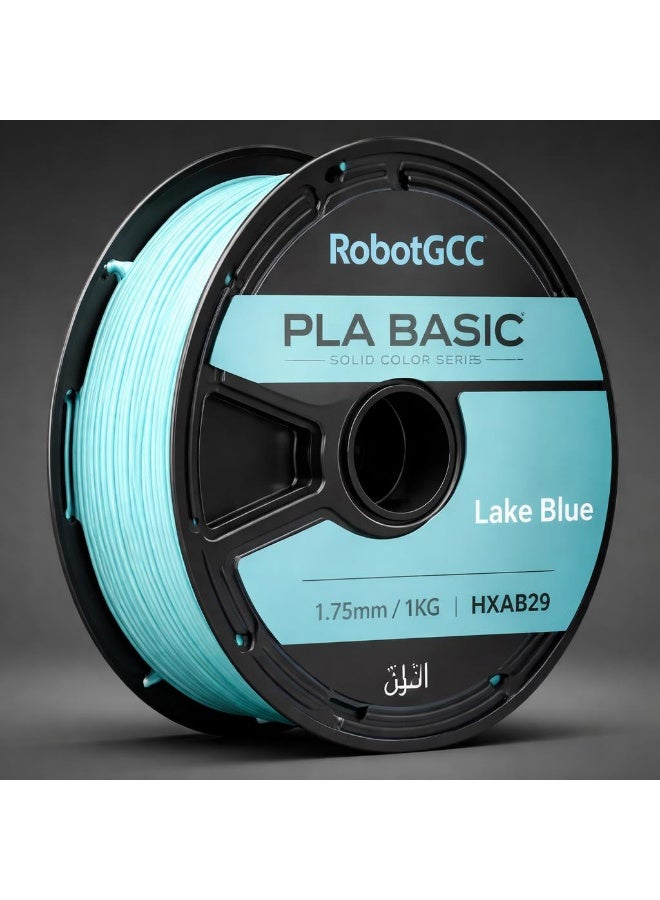 robotgcc PLA Basic Lake Blue 1.75mm 3D Printing Material 1KG Spool for FDM 3D Printer Smooth Extrusion Stable Diameter Low Warping Strong Layer Adhesion Easy Print High Precision Consistent Flow Prototyping DIY Projects Educational Use Reliable Performance 3D Printing Material - Image 2