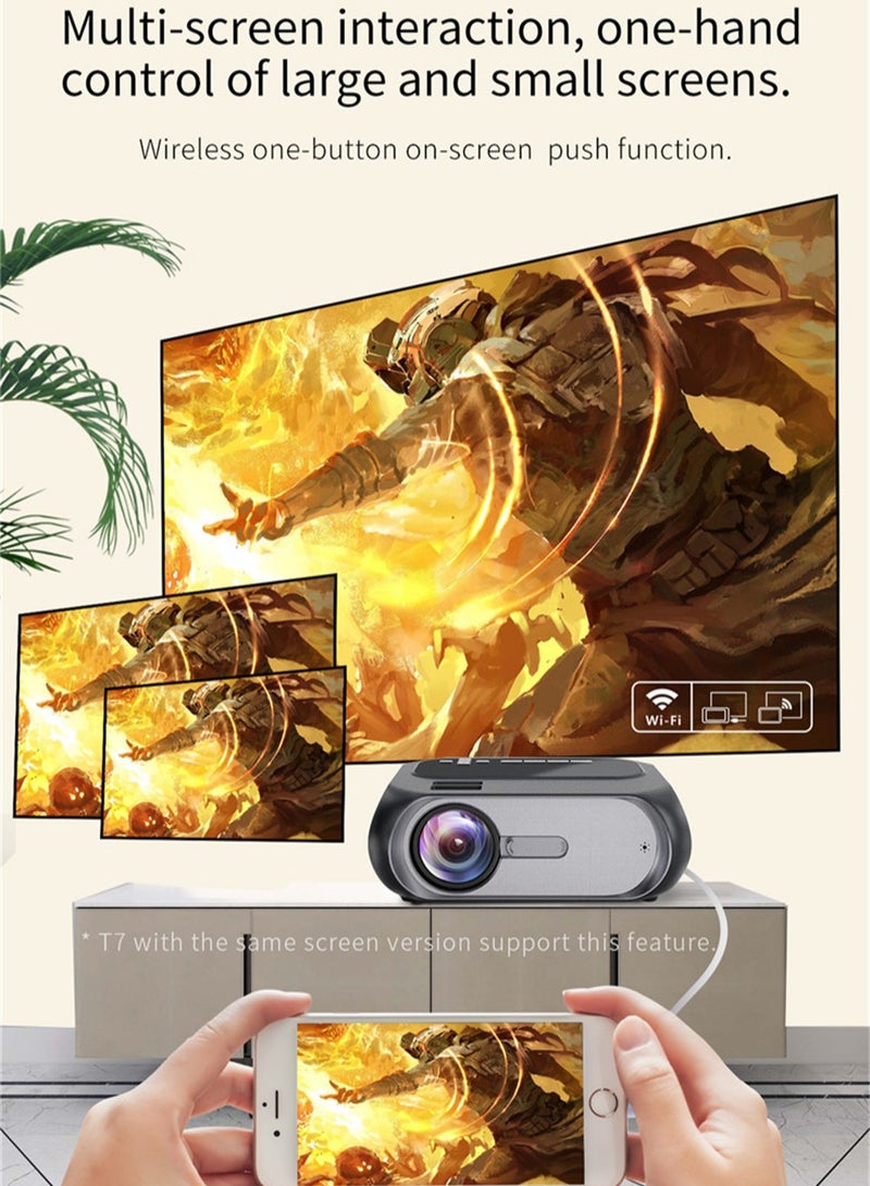 Furtey Portable Projector Android Home Theater Full HD 1080P for Indoor Outdoor Compatible with TV Phone  - Image 2