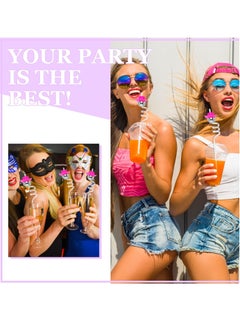 KASTWAVE Mirror Disco Ball Straws 70s Disco Decorative Straws Plastic Stir Sticks Mini Disco Straw Decor for Dance Holiday Wedding Birthday Supply  - Image 3